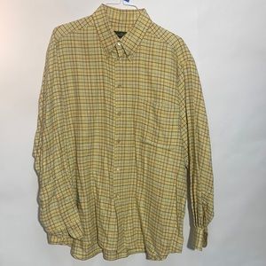 Zegna - yellow flannel with baby blue plaid design.